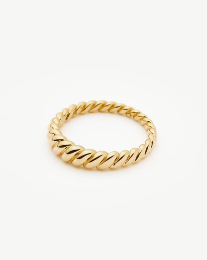 Fine Twisted Classic Ring | 14ct Solid Gold