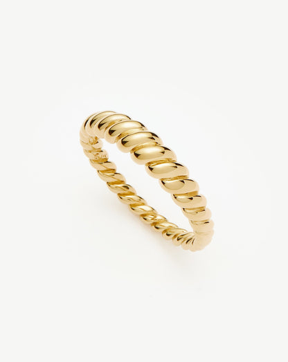 Fine Twisted Classic Ring | 14ct Solid Gold