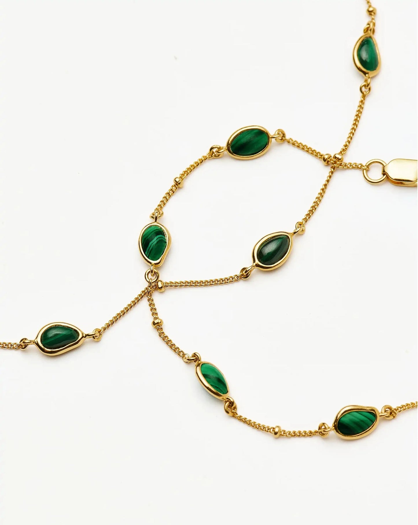 Iconic Magma Gemstone Choker & Bracelet Set | 18ct Gold Vermeil/Malachite