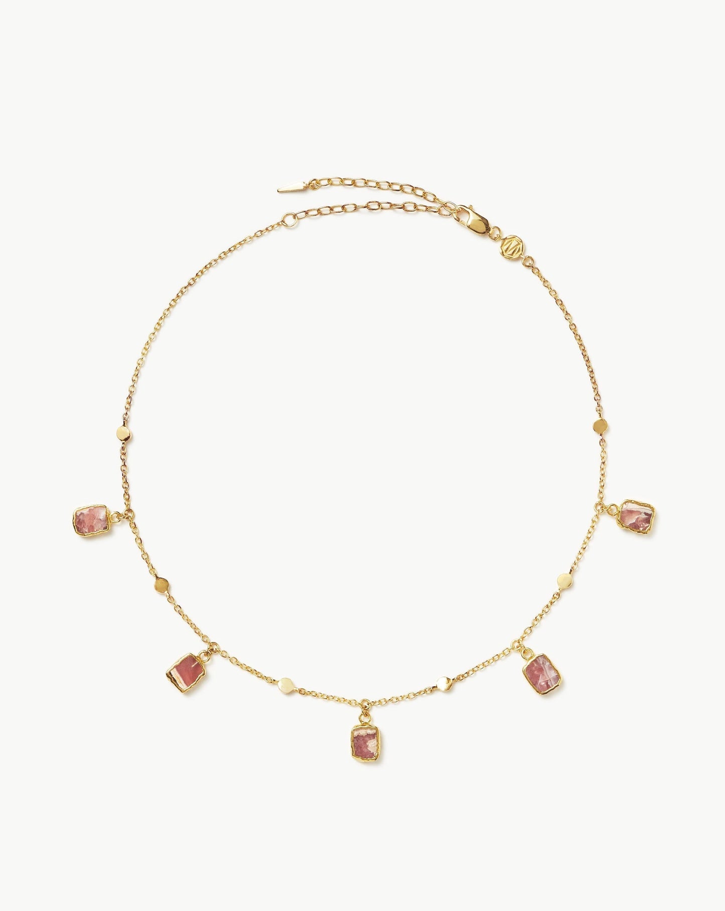 Lena Charm Choker | 18ct Gold Plated/Rhodochrosite
