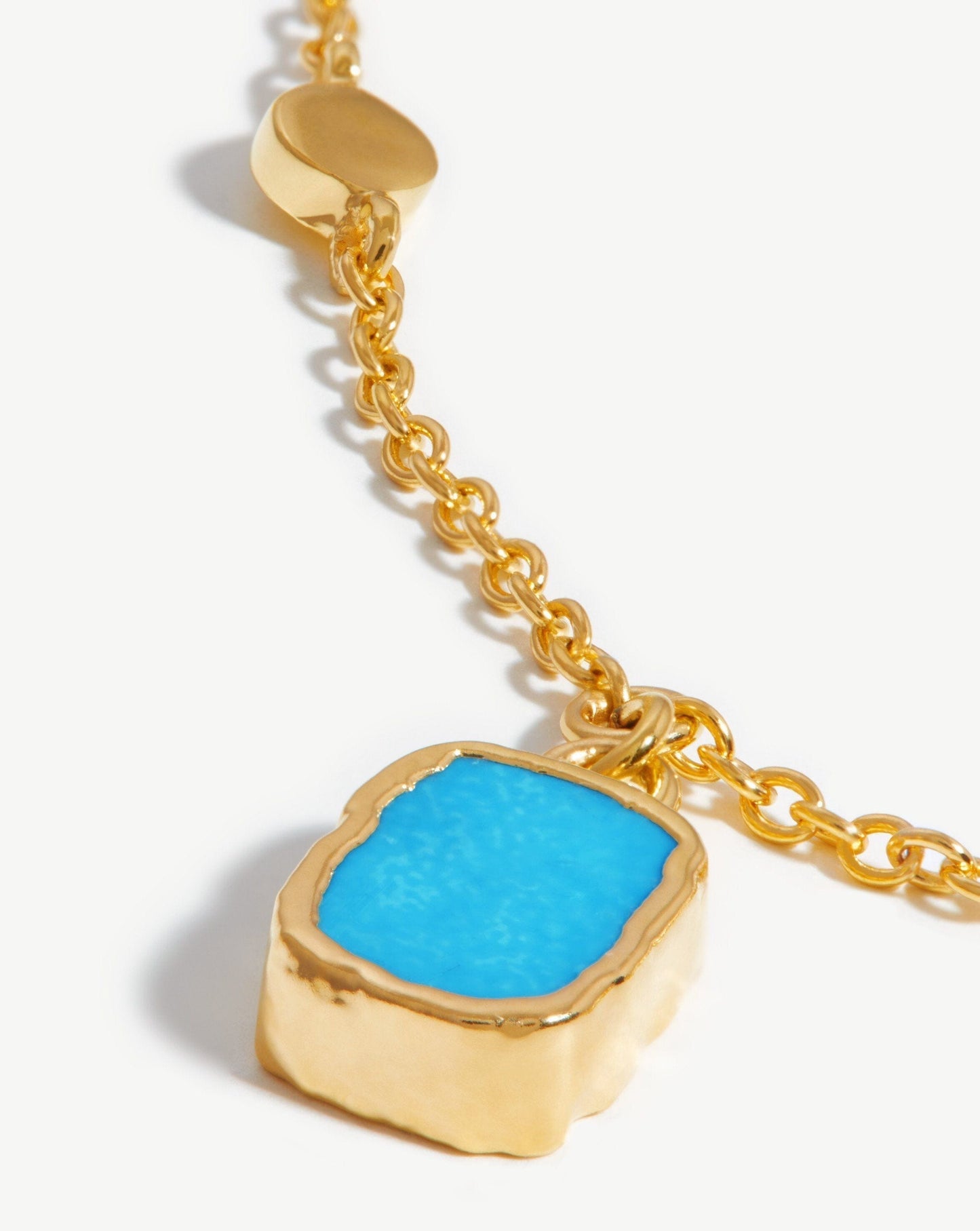 Lena Charm Choker | 18ct Gold Plated/Turquoise