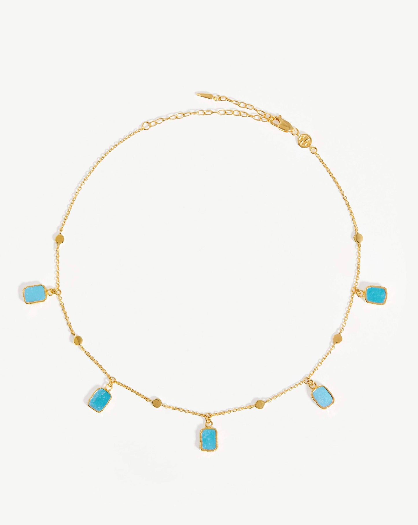Lena Charm Choker | 18ct Gold Plated/Turquoise