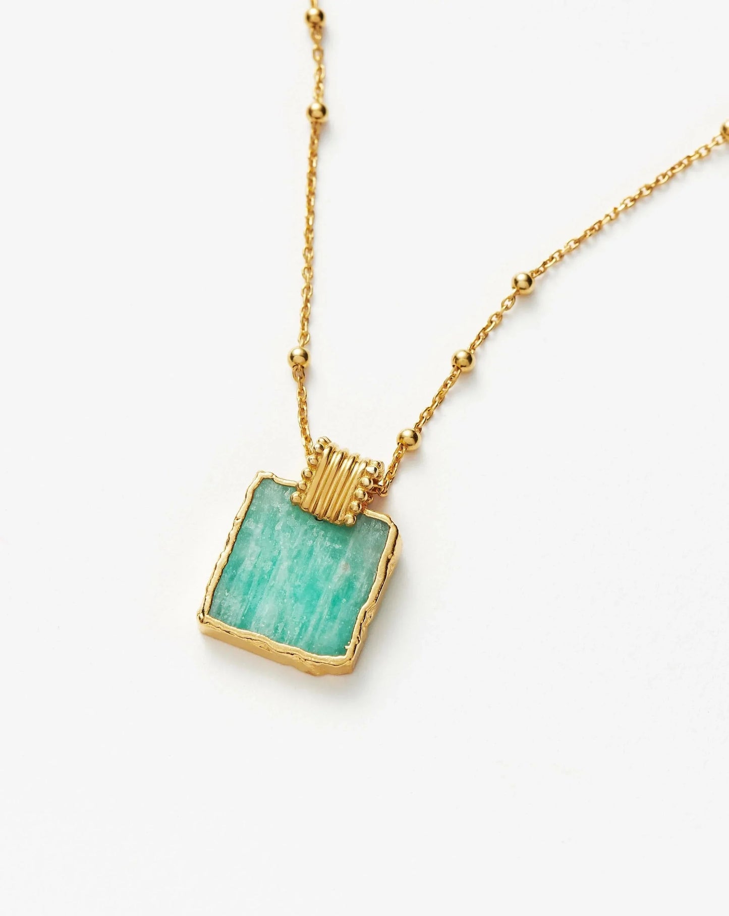 Lena Charm Necklace | 18ct Gold Plated/Amazonite