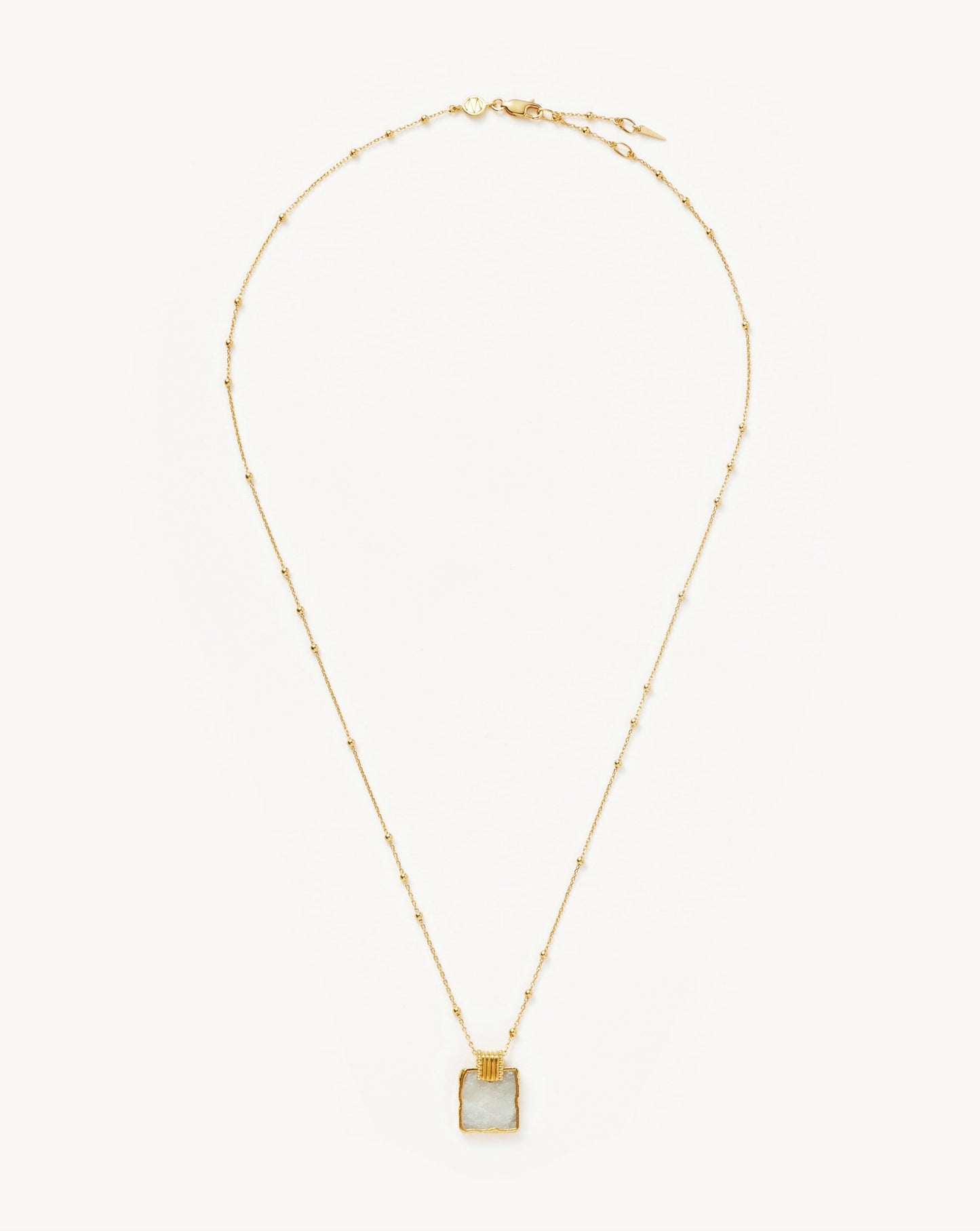 Lena Charm Necklace | 18ct Gold Plated/Rainbow Moonstone