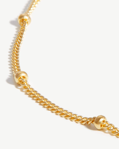 Long Bobble Chain Necklace | 18ct Gold Vermeil