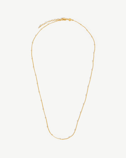 Long Bobble Chain Necklace | 18ct Gold Vermeil
