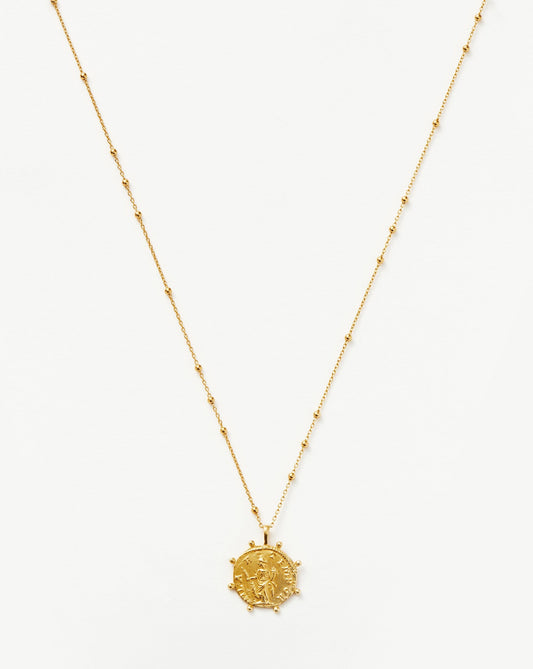 Lucy Williams Beaded Coin Necklace