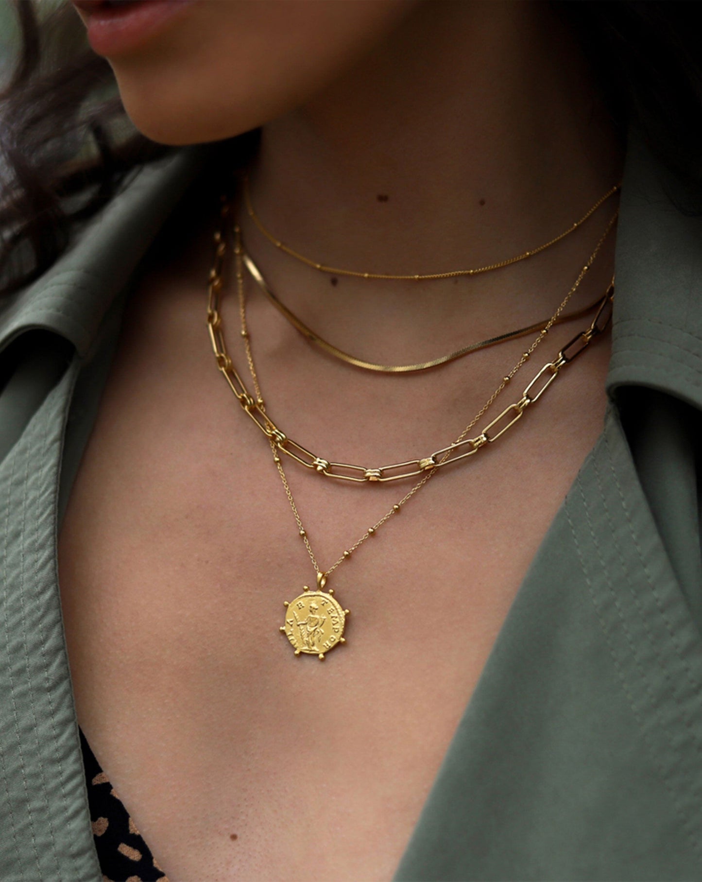 Lucy Williams Beaded Coin Necklace