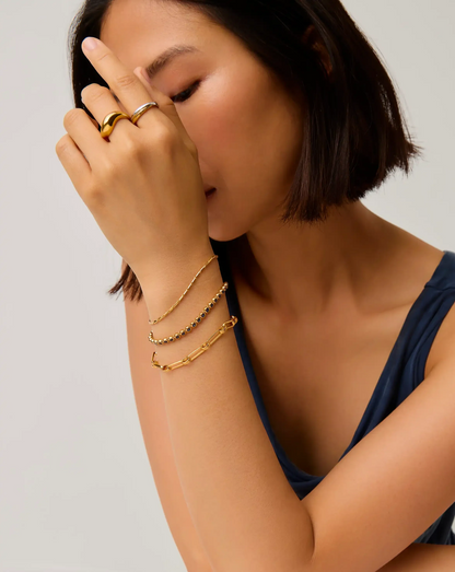 Lucy Williams Horizon Link Chain Bracelet | 18ct Gold Vermeil