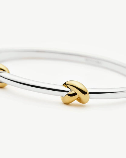 Lucy Williams Knot Hinged Bangle | Mixed Metal
