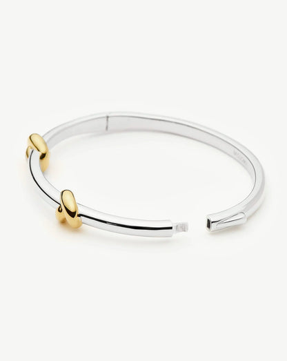 Lucy Williams Knot Hinged Bangle | Mixed Metal