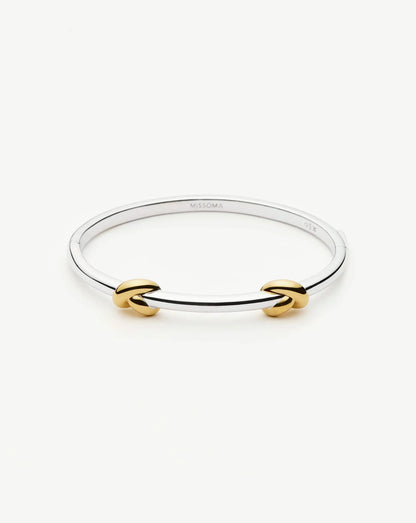 Lucy Williams Knot Hinged Bangle | Mixed Metal