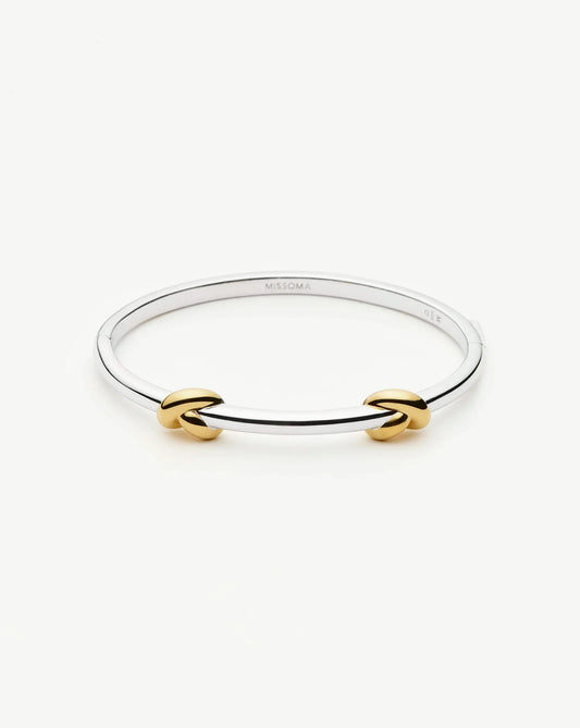 Lucy Williams Knot Hinged Bangle | Mixed Metal