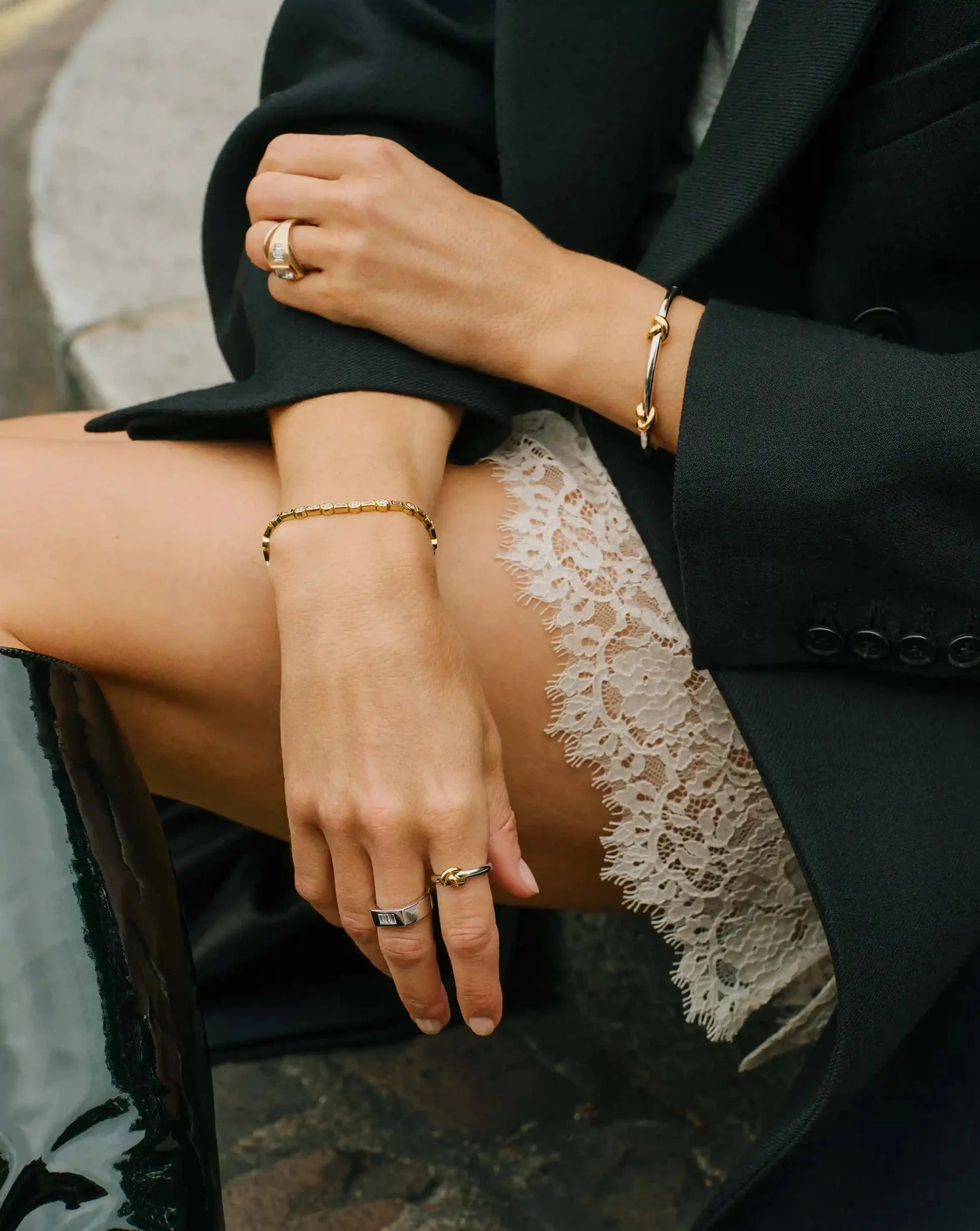 Lucy Williams Knot Stacking Ring | Mixed Metal