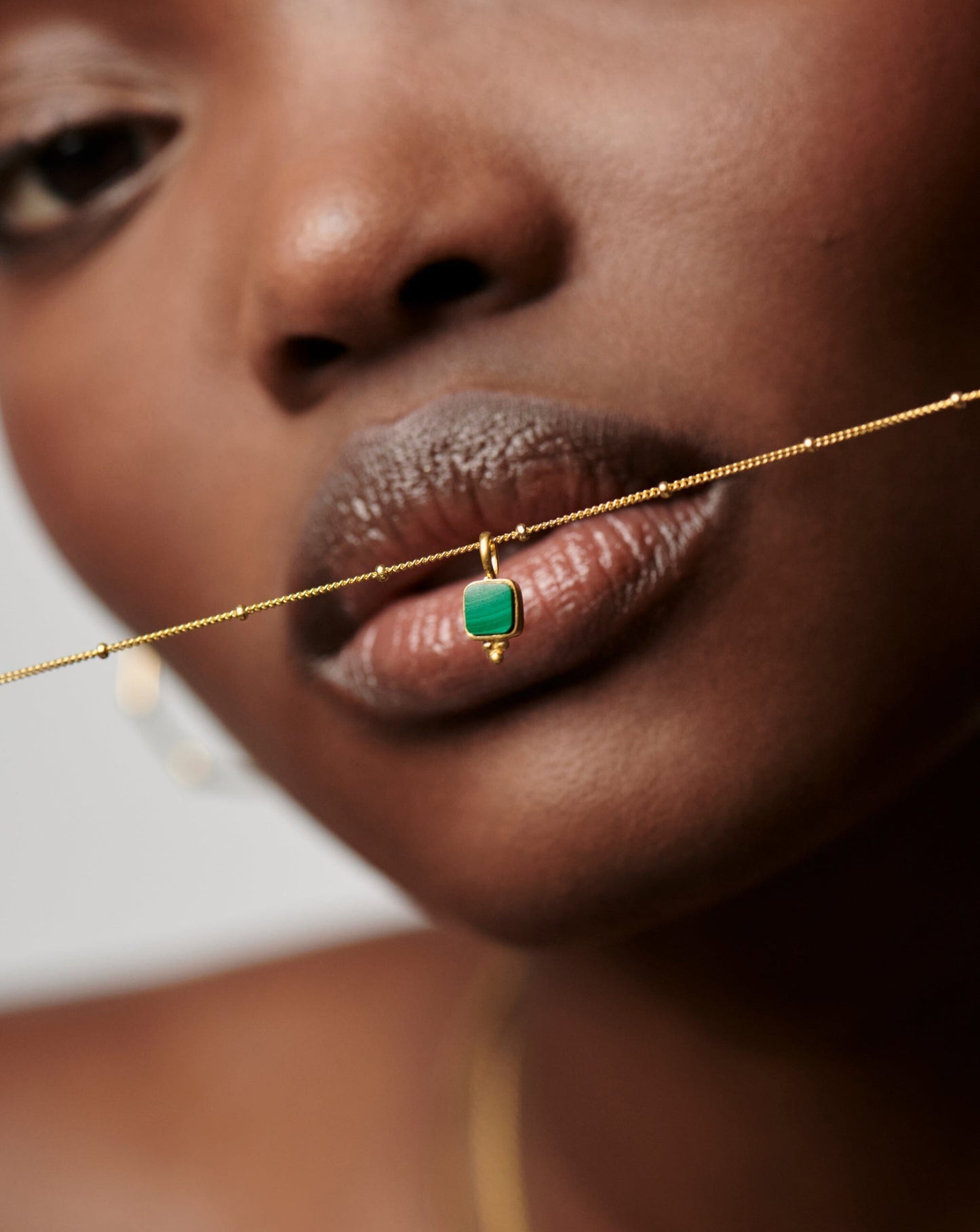 Lucy Williams Malachite Choker | 18ct Gold Vermeil/Malachite