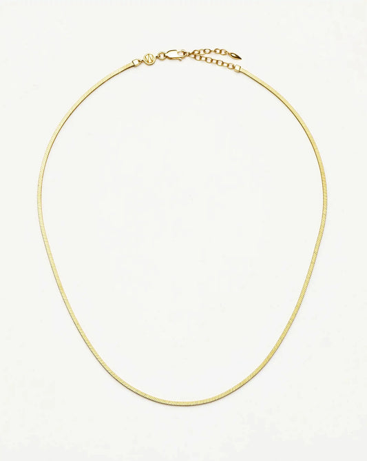 Lucy Williams Short Square Snake Chain Necklace