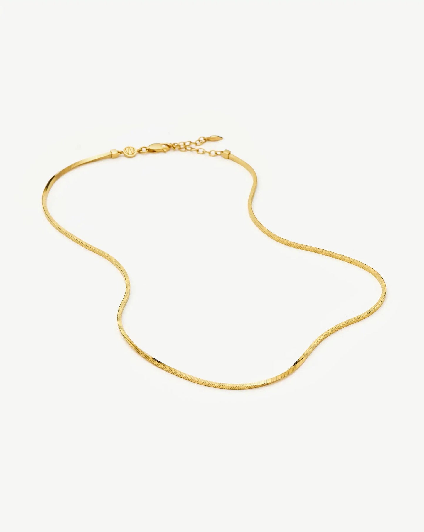 Lucy Williams Short Square Snake Chain Necklace