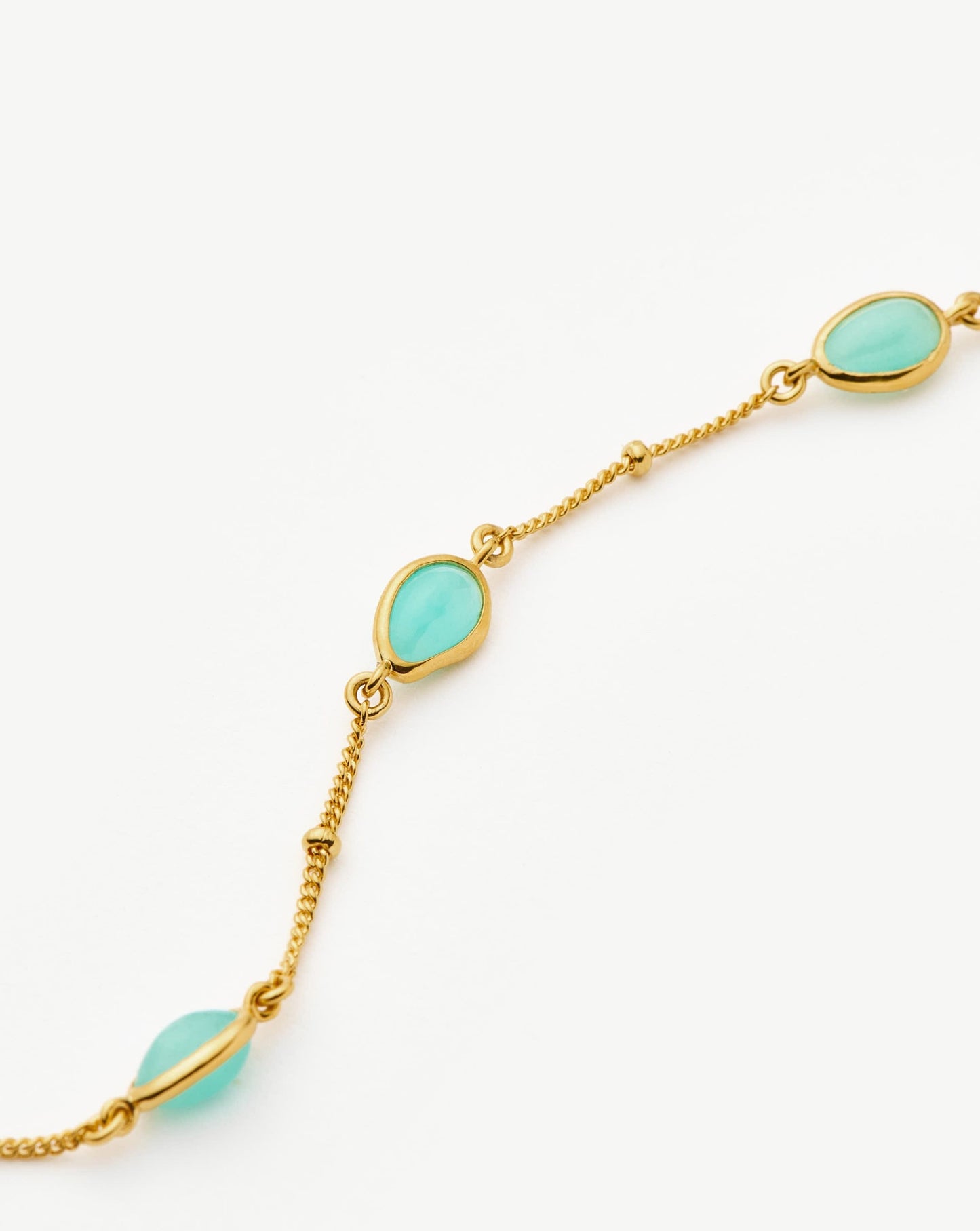 Magma Gemstone Charm Bracelet | 18ct Gold Vermeil/Amazonite