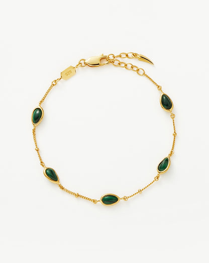 Magma Gemstone Charm Bracelet | 18ct Gold Vermeil on Recycled Sterling Silver