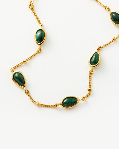 Magma Gemstone Charm Bracelet | 18ct Gold Vermeil on Recycled Sterling Silver