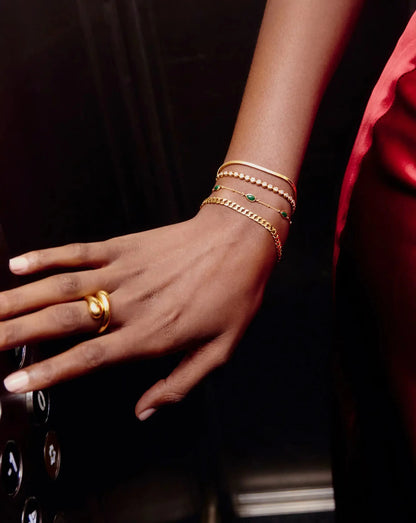 Magma Gemstone Charm Bracelet | 18ct Gold Vermeil on Recycled Sterling Silver