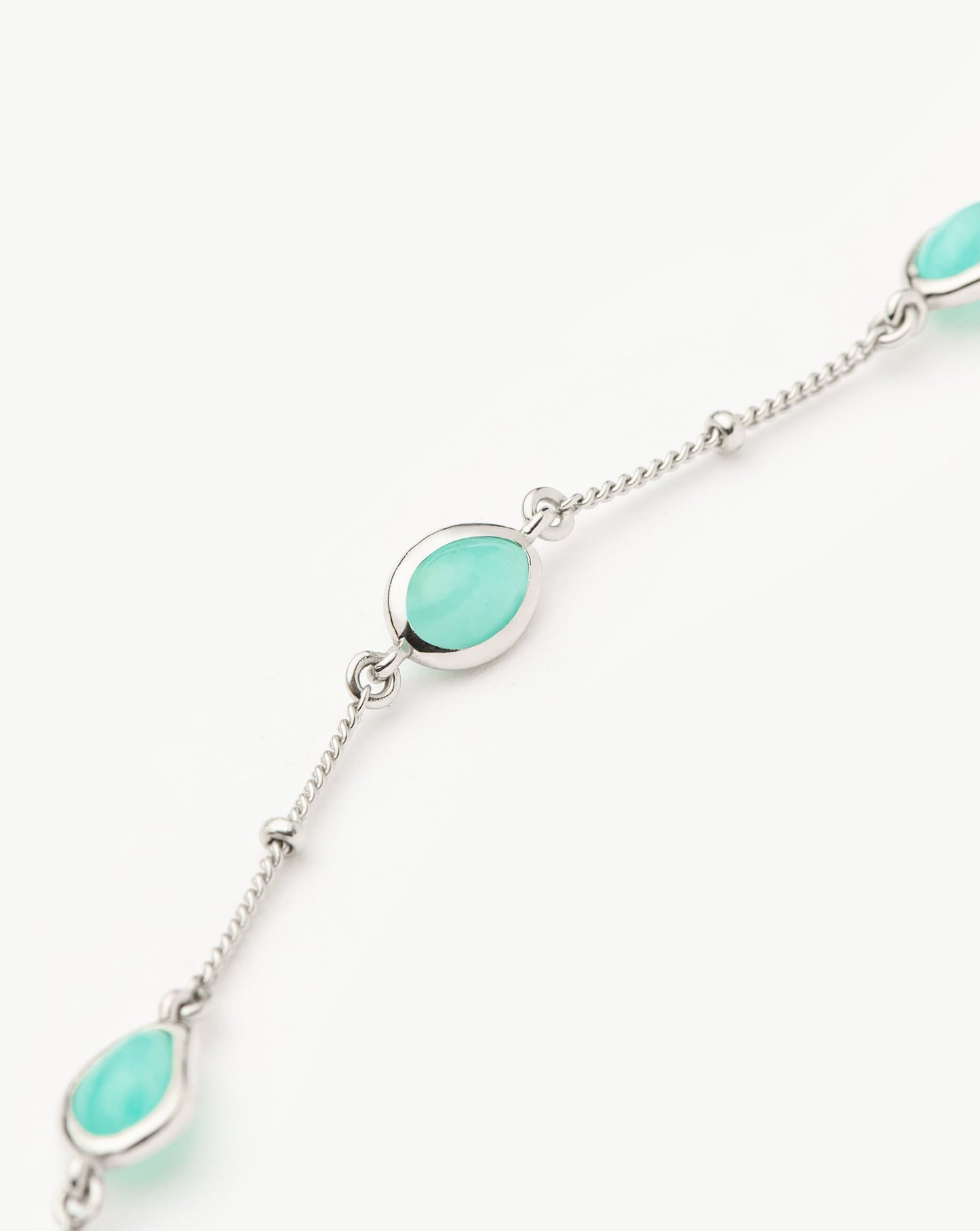 Magma Gemstone Charm Bracelet | Sterling Silver/Amazonite