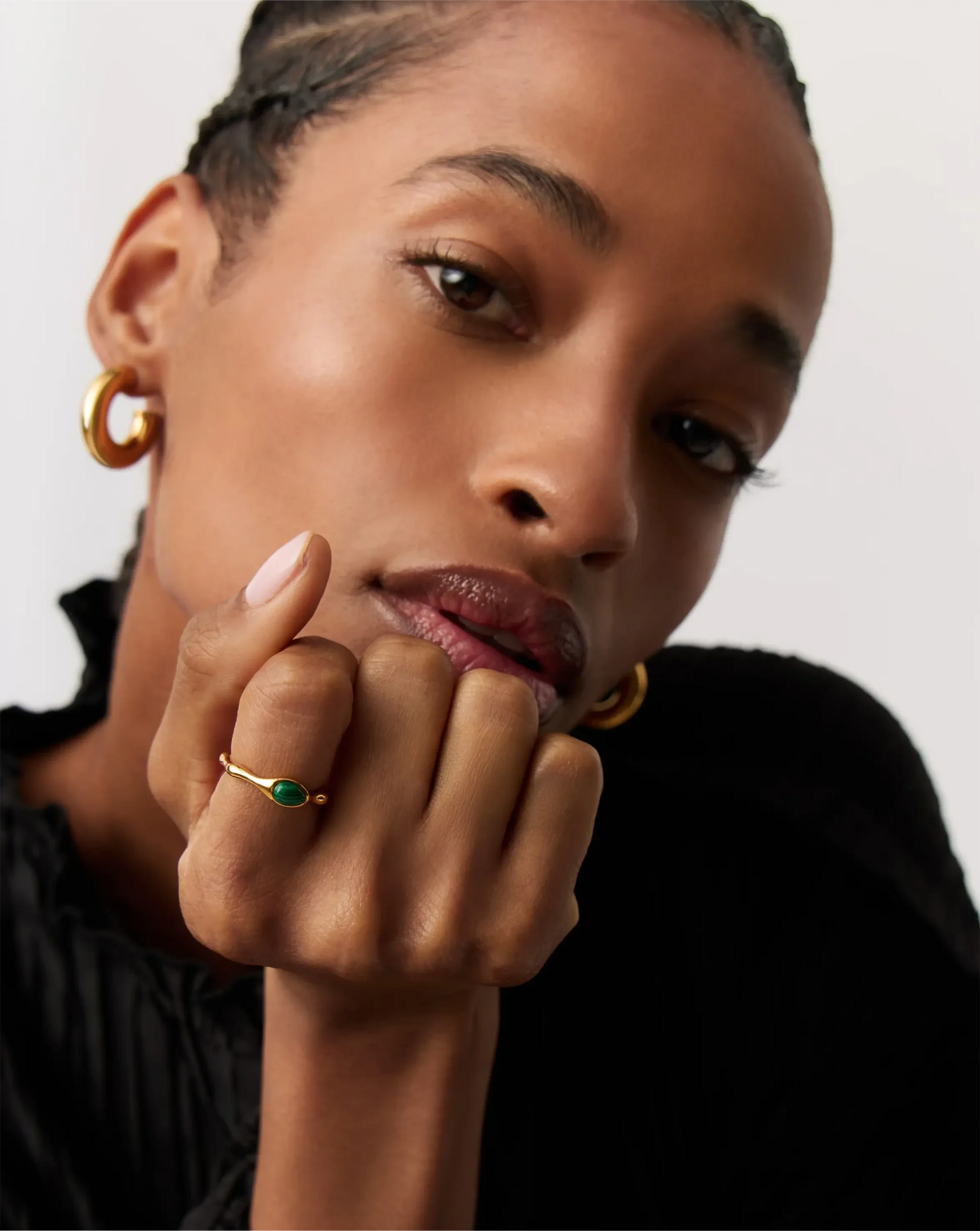 Magma Gemstone Stacking Ring | 18ct Recycled Gold Vermeil on Recycled Sterling Silver