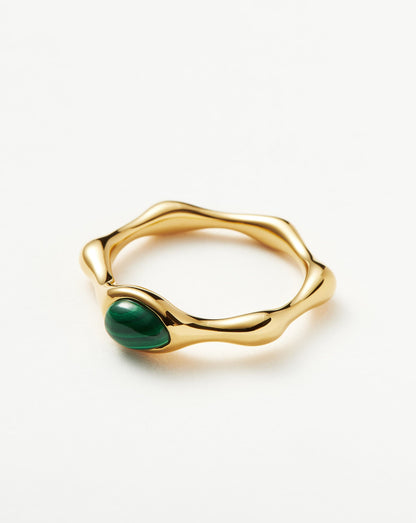 Magma Gemstone Stacking Ring | 18ct Recycled Gold Vermeil on Recycled Sterling Silver