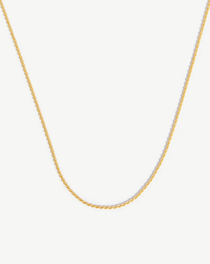 Medium Rope Chain Necklace | 18ct Gold Vermeil