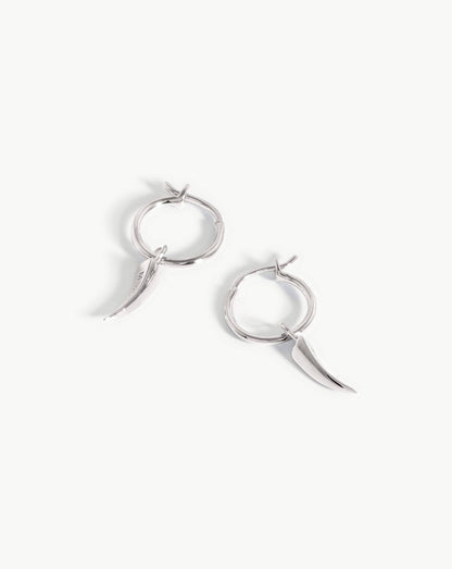 Mini Claw Charm Hoop Earrings