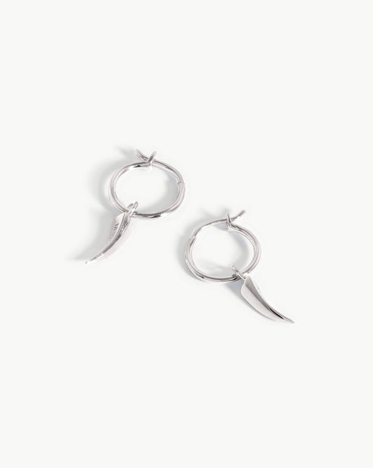 Mini Claw Charm Hoop Earrings