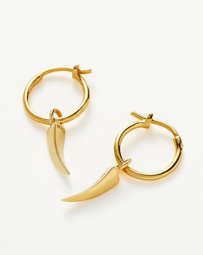 Mini Claw Charm Hoop Earrings