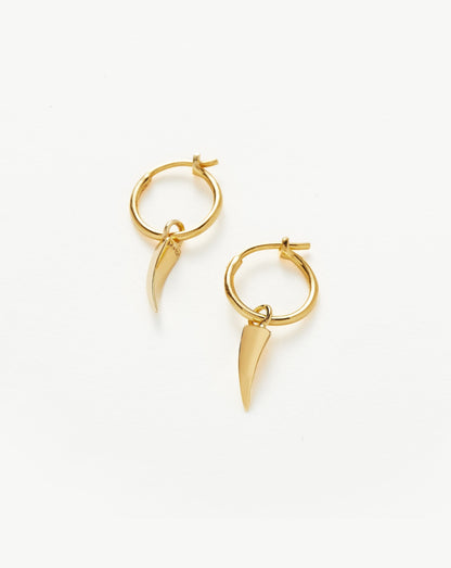 Mini Claw Charm Hoop Earrings