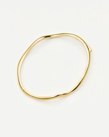 Molten Classic Hinged Bangle | 18ct Gold Plated