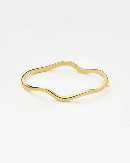 Molten Classic Hinged Bangle | 18ct Gold Plated