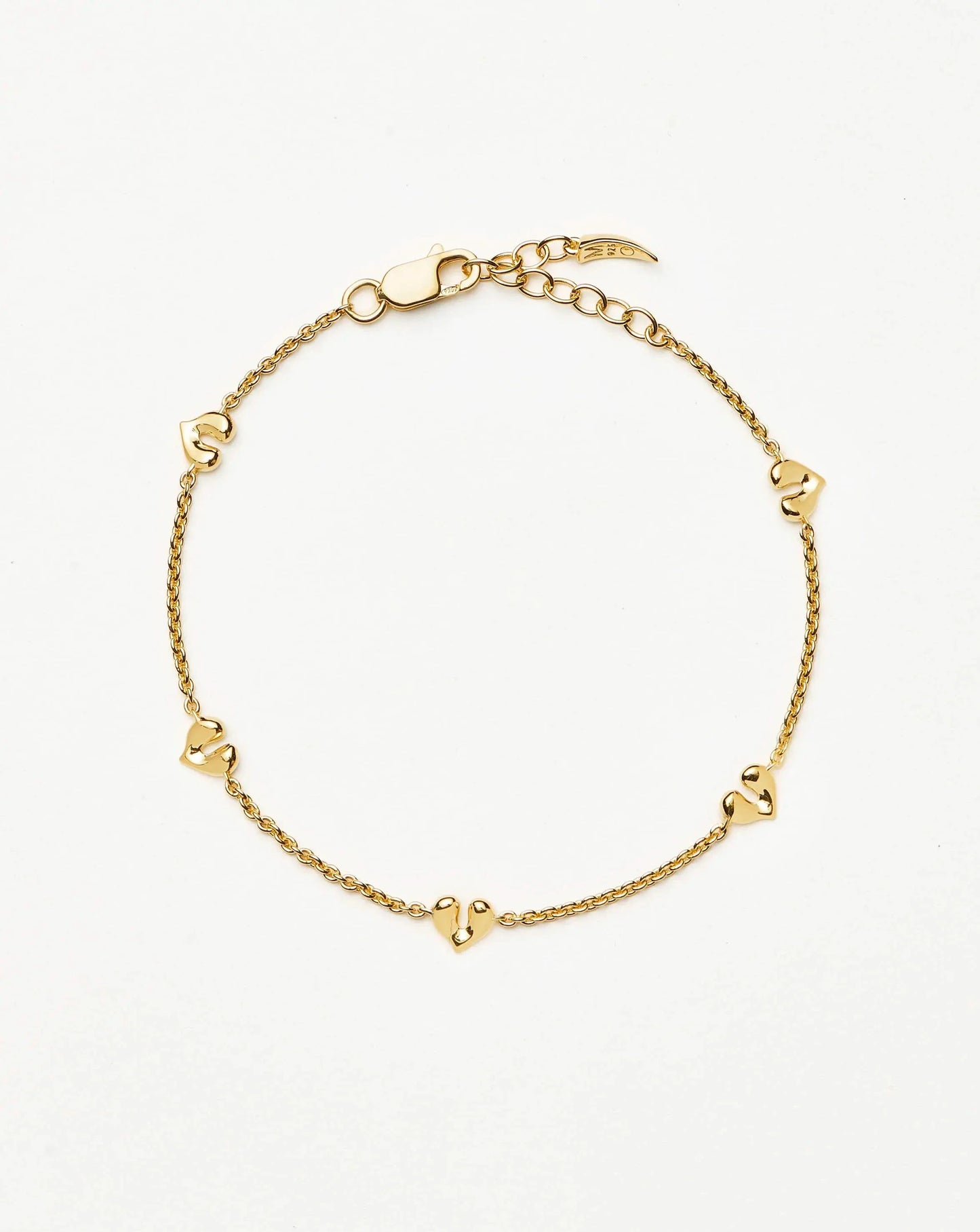 Molten Heart Mini Charm Bracelet | 18ct Gold Vermeil