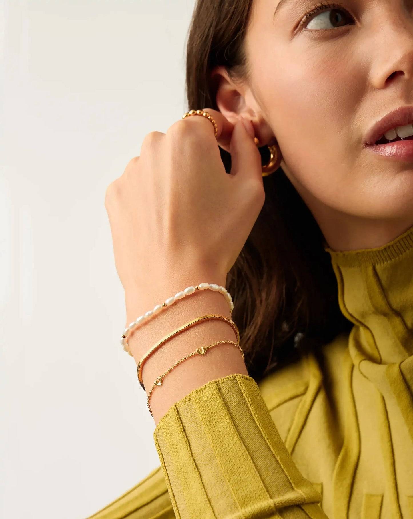 Molten Heart Mini Charm Bracelet | 18ct Gold Vermeil