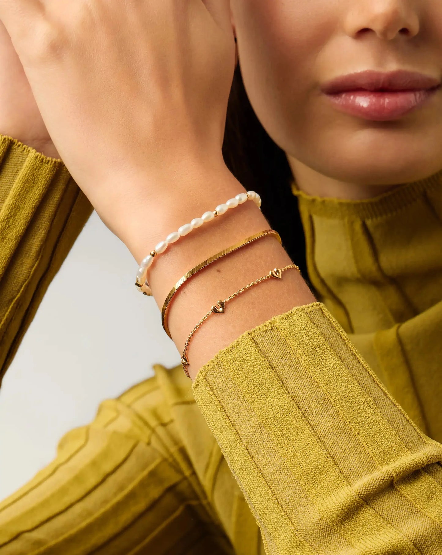 Molten Heart Mini Charm Bracelet | 18ct Gold Vermeil