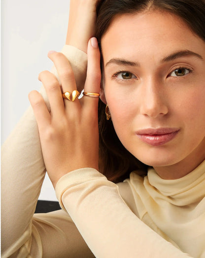 Molten Heart Statement Ring | 18ct Gold Plated