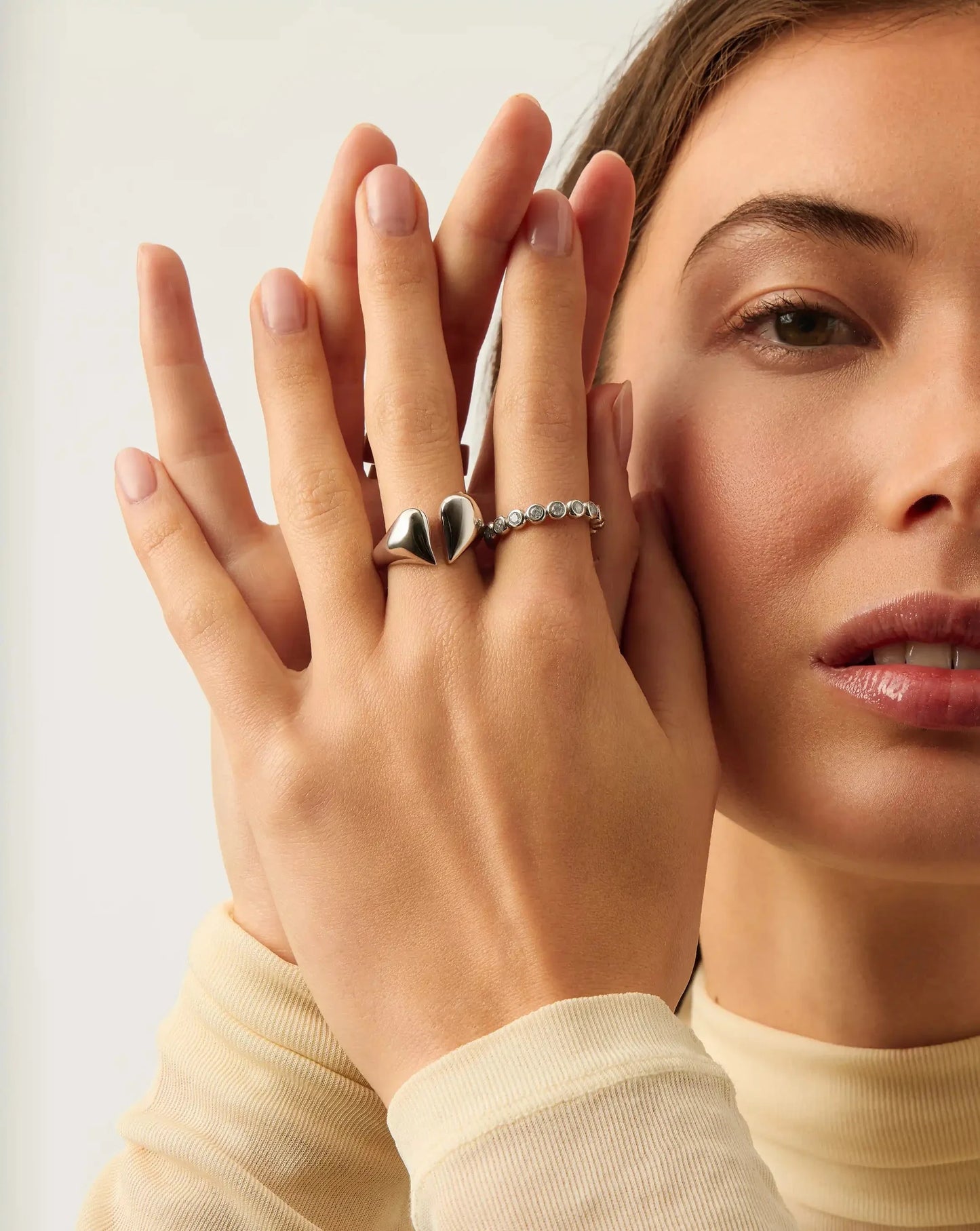 Molten Heart Statement Ring | Silver Plated