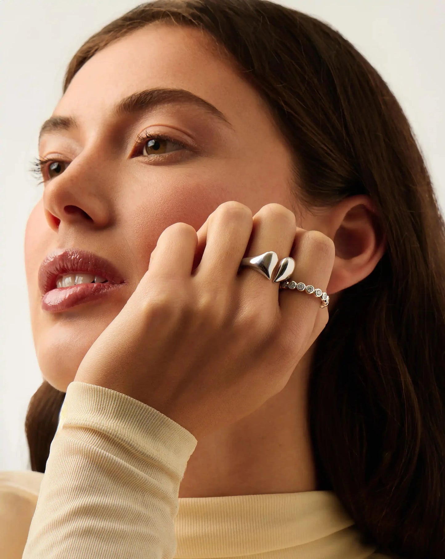 Molten Heart Statement Ring | Silver Plated