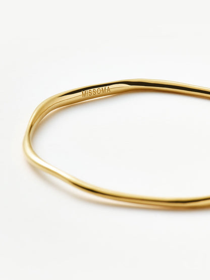 Molten Ripple Bangle | 18ct Gold Vermeil