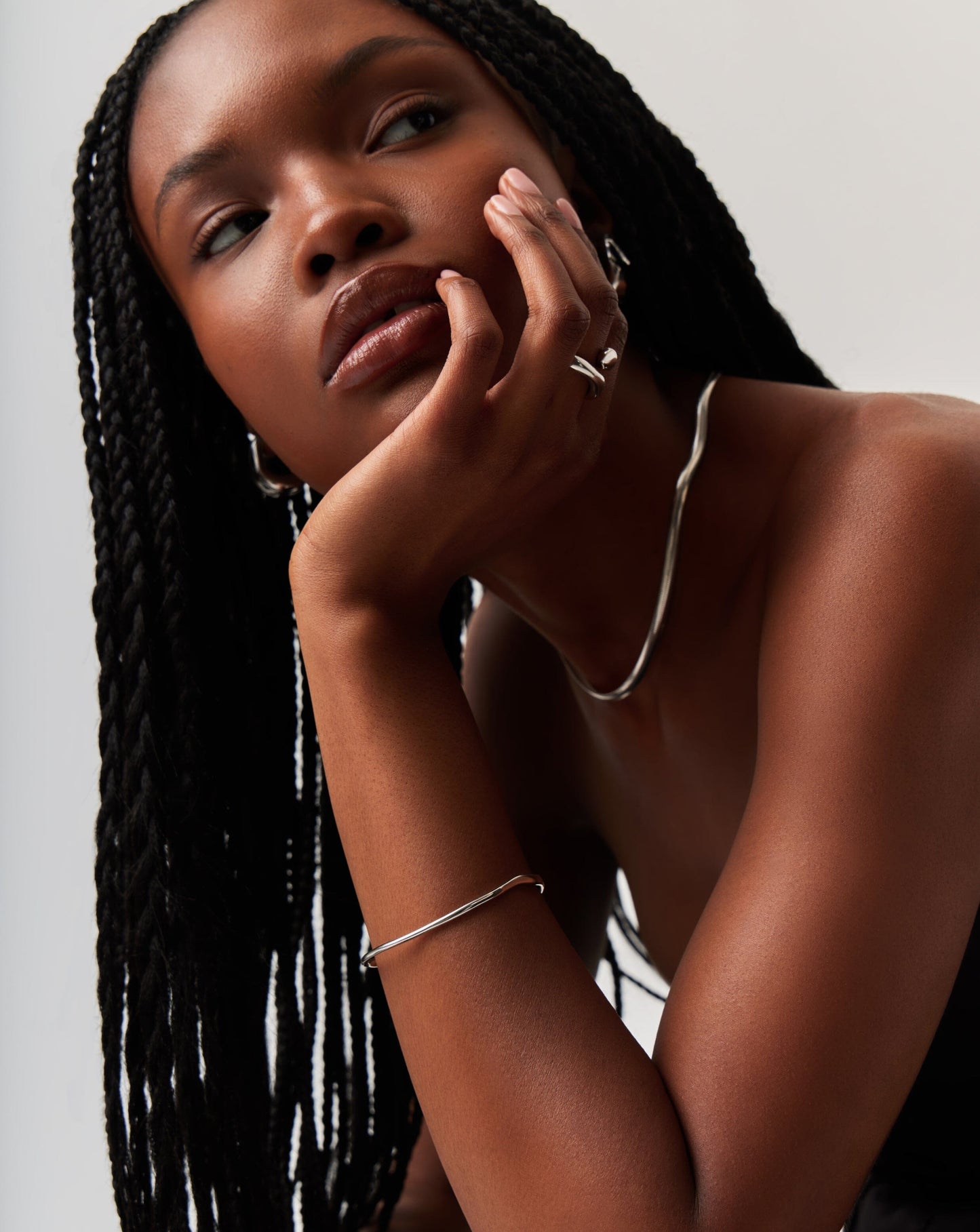 Molten Ripple Bangle | Sterling Silver