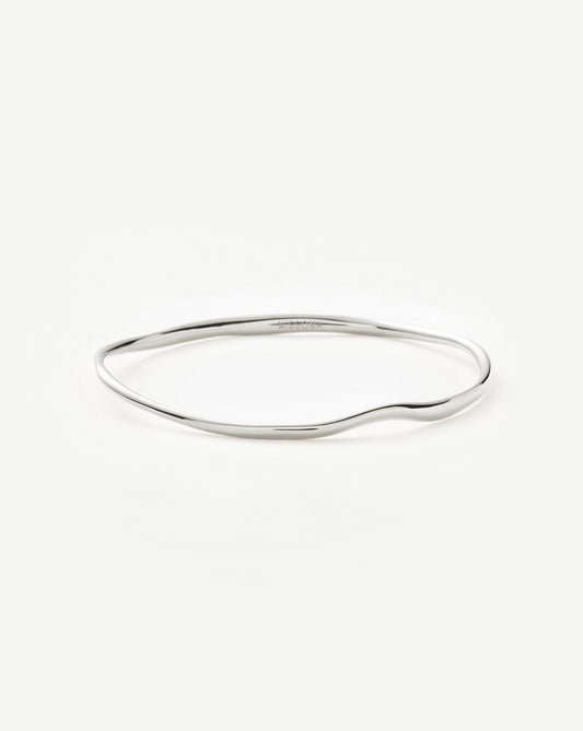 Molten Ripple Bangle | Sterling Silver