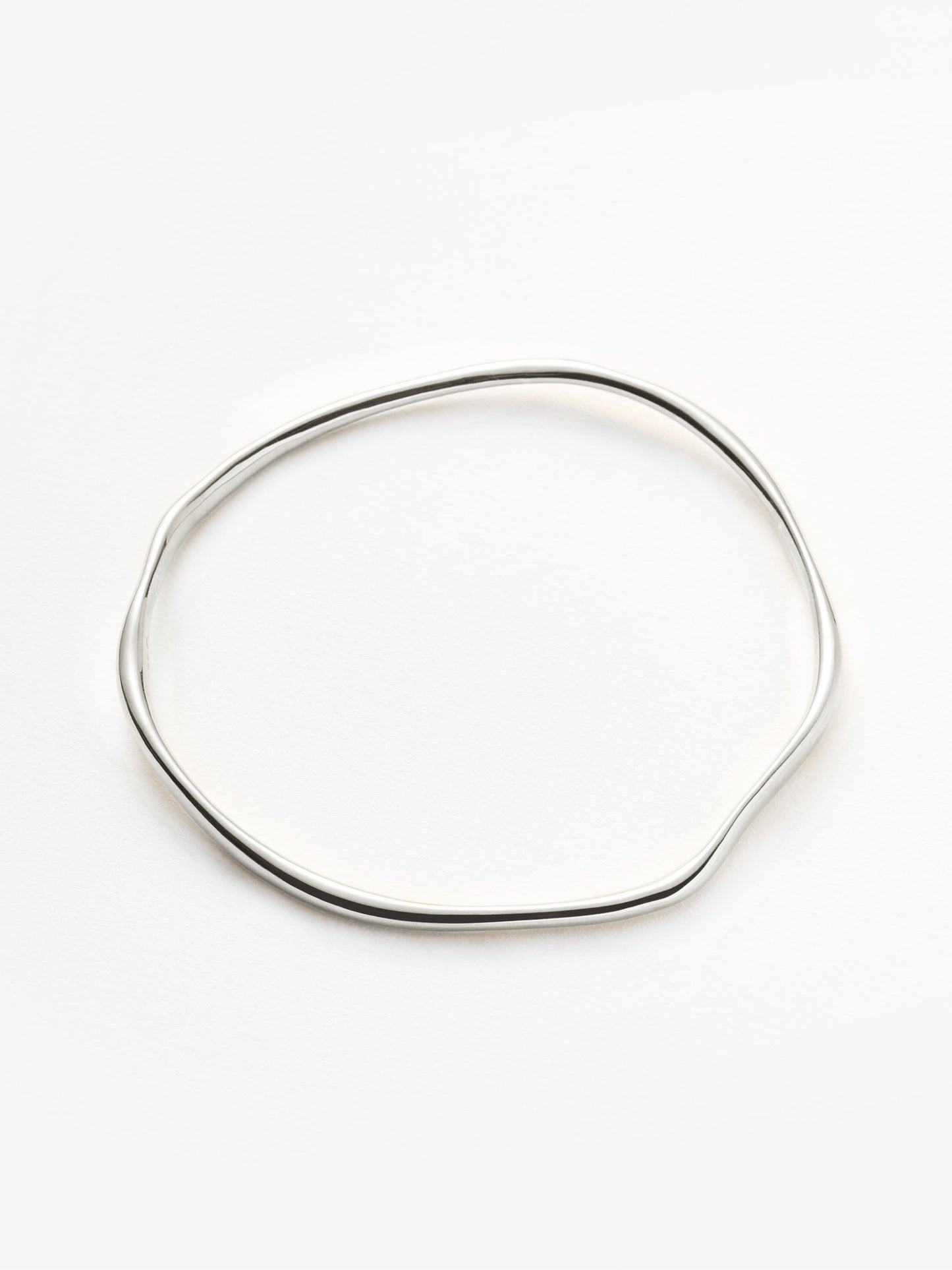 Molten Ripple Bangle | Sterling Silver