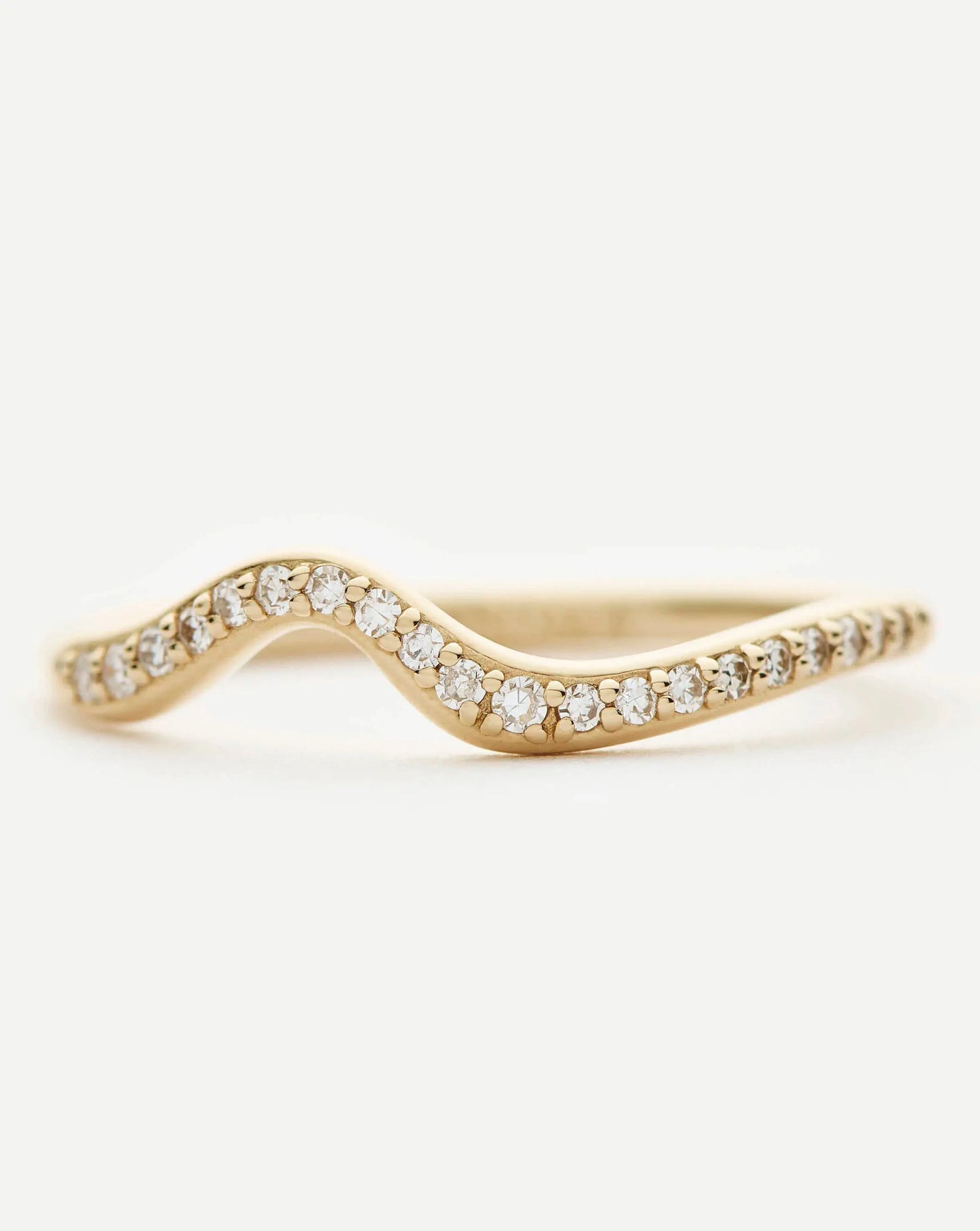 Molten Snow Fine Diamond Stacking Ring | 14ct Solid Gold/Lab Grown Diamonds