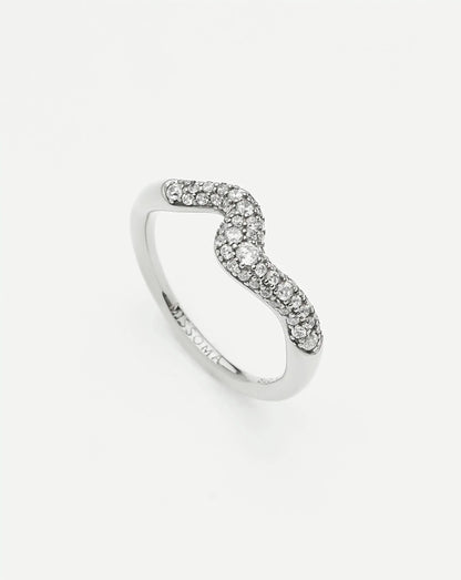 Molten Snow Stacking Ring | Sterling Silver/Cubic Zirconia