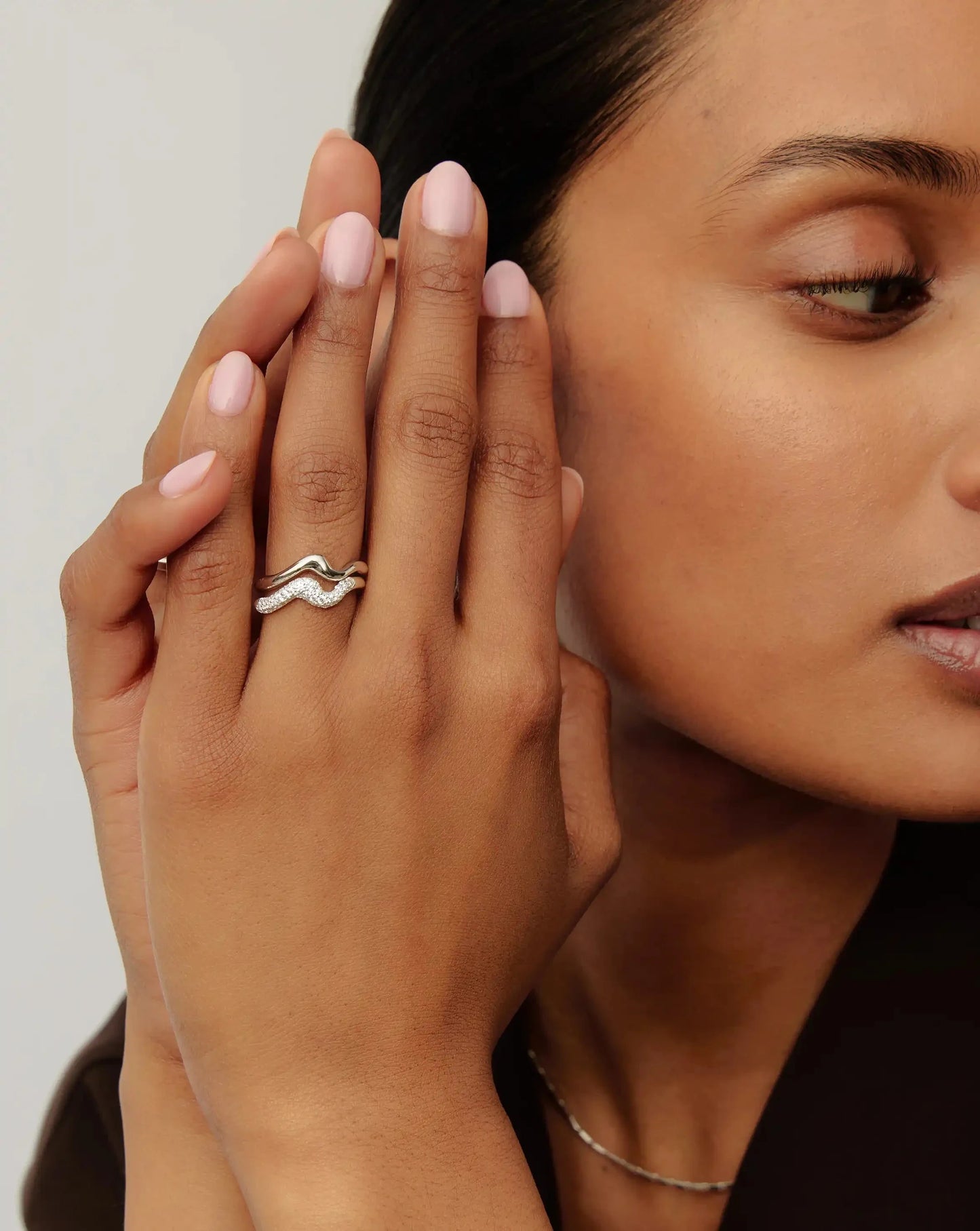 Molten Stacking Ring Set | Sterling Silver