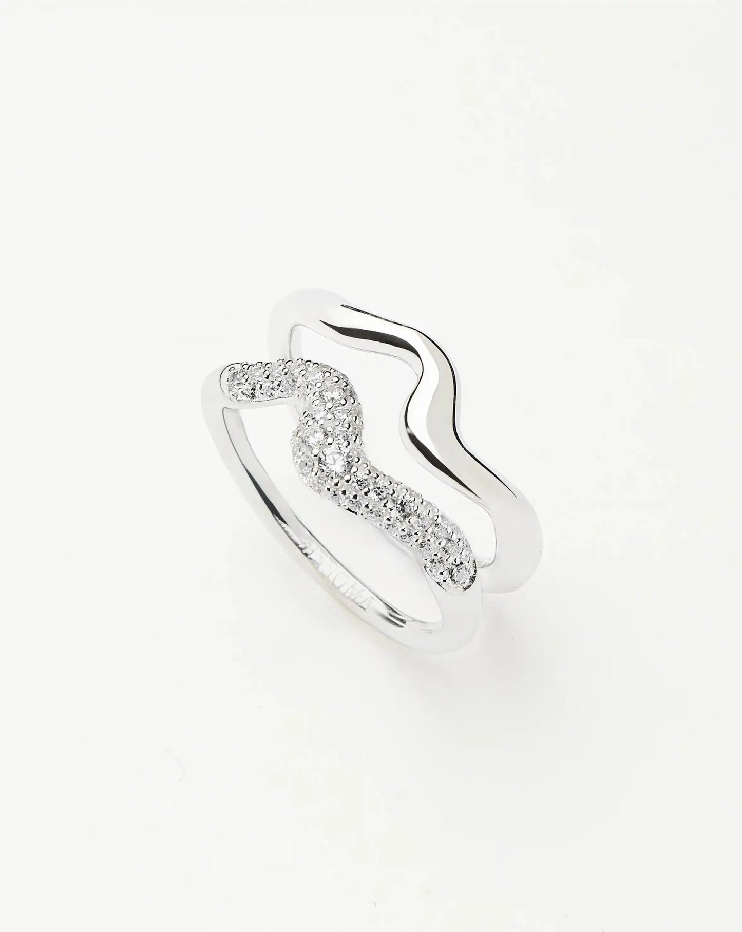 Molten Stacking Ring Set | Sterling Silver