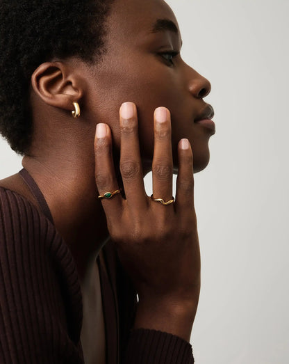 Molten Wave Stacking Ring | 18ct Gold Vermeil